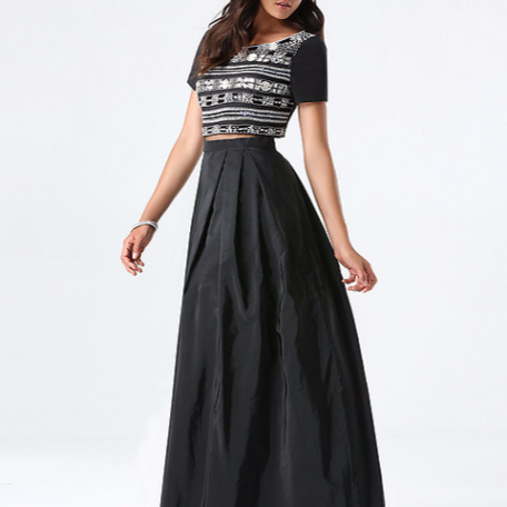Bebe Embellished 2-Piece Gown